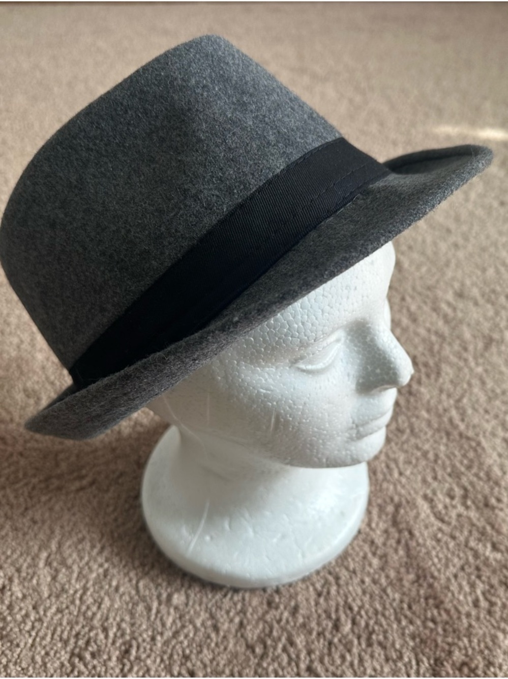 Classic Grey Fedora with Black Band